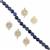 Sunset Skies - Sunset Dumortierite Quartz Smooth 7 to 8mm Rounds & Gold Plated 925 Sterling Silver Filigree Connector (5pcs)