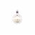 925 Sterling Silver Planet Globe Pendant Cage with White Freshwater Cultured Pearl Approx 7.5mm & White Zircon Aprox 1mm, 1pc