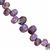 85cts Charoite Top Side Drill Graduated Faceted Oval Approx 9x7 to 14x10mm, 16cm Strand