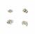 Silver Base Metal Spacer Beads Bundle Pack of 4 Designs, Approx 1-4mm (40 pcs)   