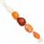 85cts Fire Opal Faceted Tumble Approx 7x6 to 16x11mm, 22cm Strand 
