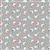 Lewis & Irene Snow Day Collection Tossed Snowmen Grey Fabric 0.5m