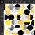 Henry Glass Misty Morning Grey and Yellow Spots Fabric 0.5m