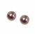 2x Natural Royal Purple Freshwater Nucleated Near Round Pearl, Approx 10-11mm,1pc