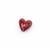 Preciosa Ruby Lampwork Heart Bead - Approx. 23x23mm (1pk)