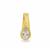 Gold Plated 925 Sterling Silver Pendant Set with 1ct Pear Aquamarine, Approx 5x15mm