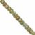 28cts Demantoid Garnet Faceted Rondelles 1x2 to 3x5mm, 19cms Strand