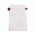 Cotton Bags with Purple Satin Ribbon, Approx 15x10cm, 20pcs