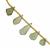 2.50cts Moldavite Graduated Plain Fancy Approx 6x4 to 10x5mm, 5cm Strand With Specers