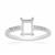 925 Sterling Silver Octagon Ring Mount (To Fit 7x5 Gemstones) Inc. 0.1cts Ratanakiri Zircon 
