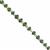 28cts Chrome Diopside Graduated Faceted Bead Approx 3x1.5 to 5.5x3.5mm, 40cm Strand with Spacers