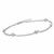 925 Sterling Silver & 0.63cts White Topaz Bracelet With Extender Chain