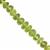 30cts Kashmir Peridot Graduated Faceted Rondelles Approx 4x2 to 8x5mm, 10cm Strand With Spacers