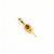 Baltic Cognac Amber Gold Plated Sterling Silver Beaded Pendant Peg (1pk)
