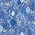 Liberty Garden Party Collection Dancing Deer Blue China Fabric 0.5m