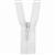 White Zip Closed End Polyester 25cm