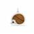 925 Sterling Silver Hedgehog Pendant with Tigers Eye & Black Onyx, Approx, 20x17mm