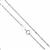 Platinum Twist Curb Chain, Approx 1mm, 18"/46cm 