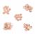 Rose Gold Plated 925 Sterling Silver Flower Shape Bead Caps, 50pcs