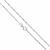 Platinum Twist Curb Chain, Approx 1.3mm, 18"/46cm 