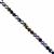 AB Coated Black 6mm Glass Faceted Rounds, 1m Strand 