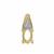 Gold Plated 925 Sterling Silver Oval Pendant With White Zircon (To fit 6x4mm gemstone)- 1pcs