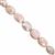 75cts Coated Peach Moonstone Graduated Faceted Oval Approx 10x8 to 18x13mm, 18cm Strand with Spacers