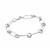 925 Sterling Silver Round & Long Link Bracelet, Approx 7.5 Inch
