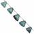 75cts Chrysocolla Top Side Drill Faceted Triangle Approx 12 to 16mm, 19cm Strand with Spacers