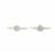 925 Sterling Silver Connectors with 3mm Round White Topaz, Approx 14x5mm 2pcs