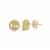 Gold Plated 925 Sterling Silver Round Earrings Mount (To fit 4mm gemstones) Inc. 0.07cts White Zircon Halo Brilliant Cut Round 1.75mm- 1 Pair