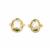 Encrusted White Freshwater Cultured Pearl & Green Stone Charm, 2pcs