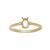 Gold Plated 925 Sterling Silver Cushion Ring Mount (To fit 6x4 gemstone) Inc. 0.03cts White Zircon Brilliant Cut Round 1.25mm 1pcs