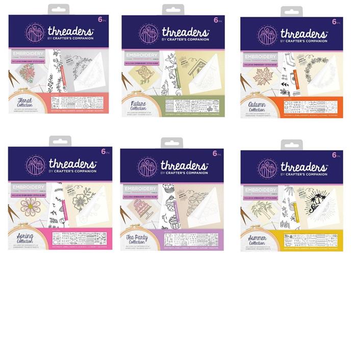 Threaders Embroidery Transfer Sheets 6 Pack Bundle SewingStreet