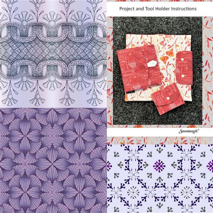 Sanntangle Purple Haze Project & Tools Holder KitInstructions & Fabric
